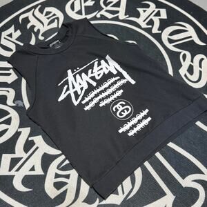 Stüssy Black and White Women's Sleeveless Shirt